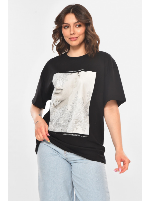 Футболка женская черного цвета 211202C