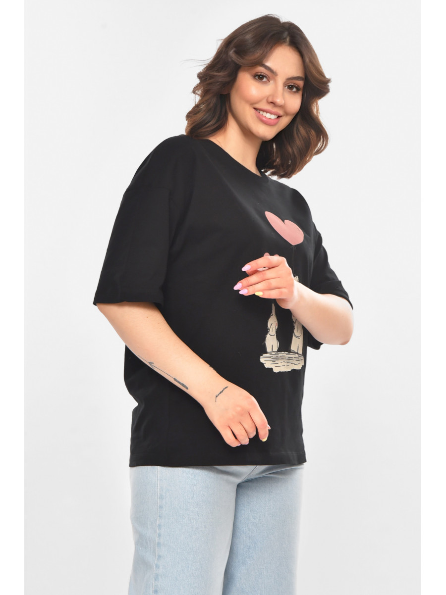 Футболка женская черного цвета 211203C