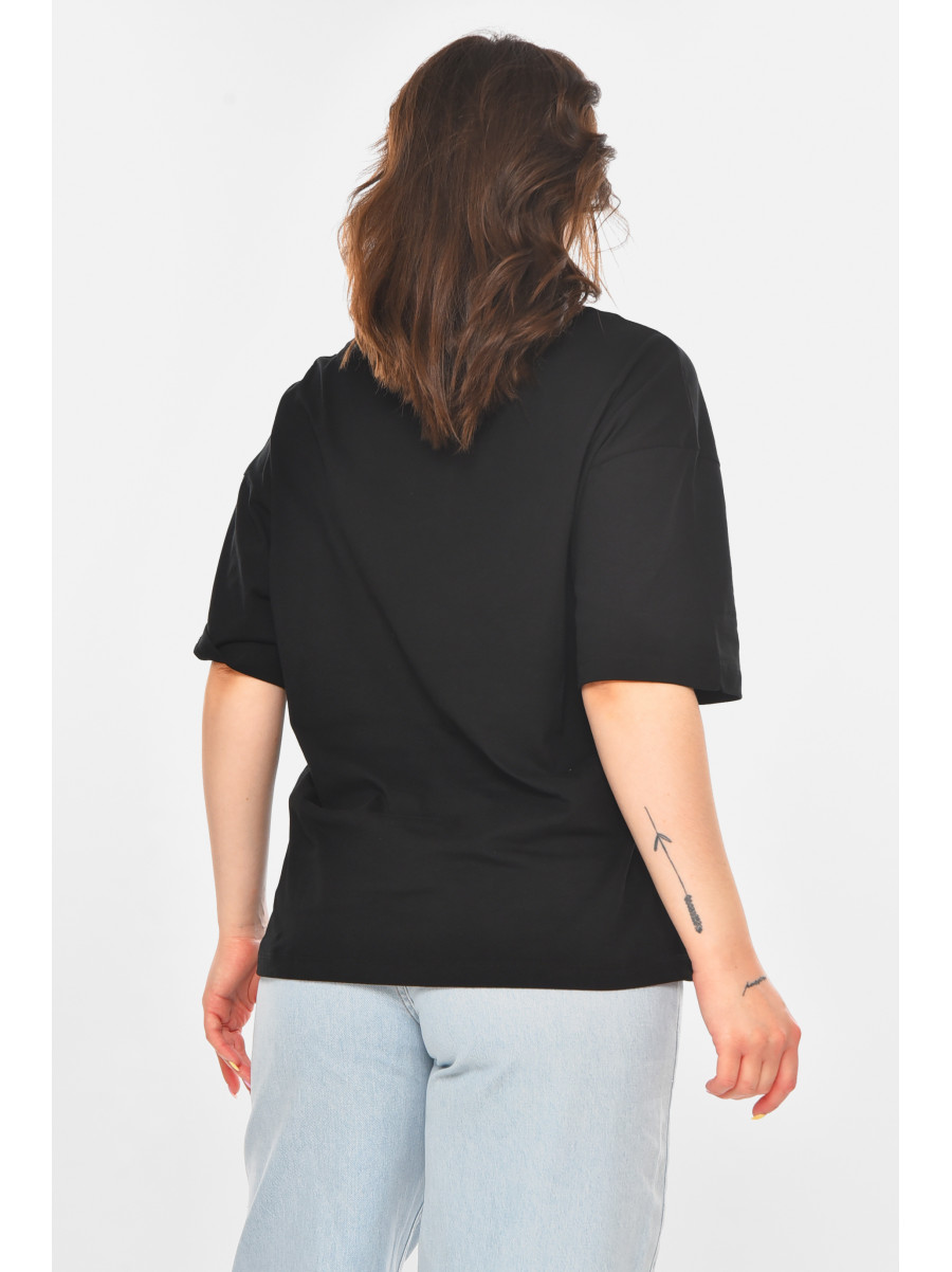 Футболка женская черного цвета 211203C