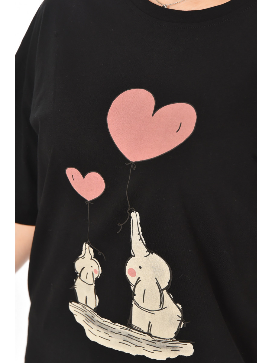 Футболка женская черного цвета 211203C