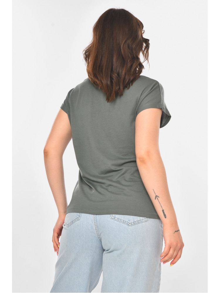 Футболка женская цвета хаки 211204C