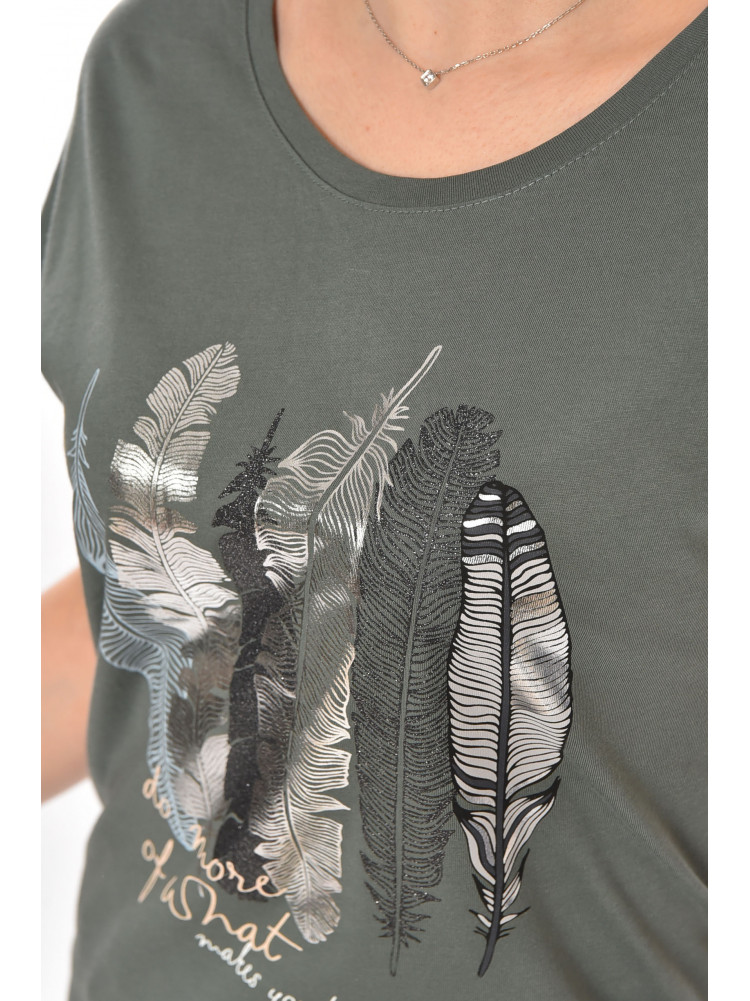 Футболка женская цвета хаки 211204C