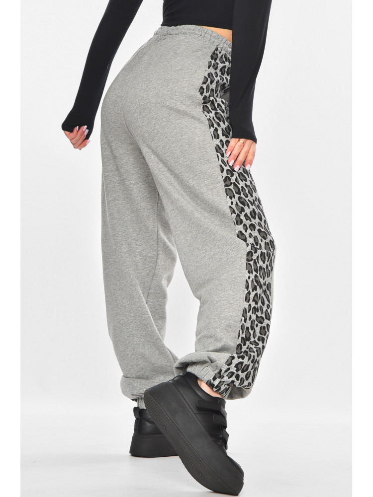 Штаны женские серого цвета со вставками 2763 211206C