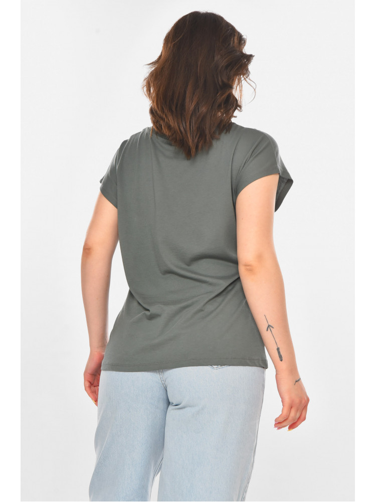 Футболка женская цвета хаки 211208C