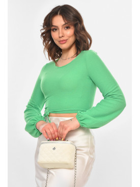 Топ женский однотонный салатового цвета 5091 211213C