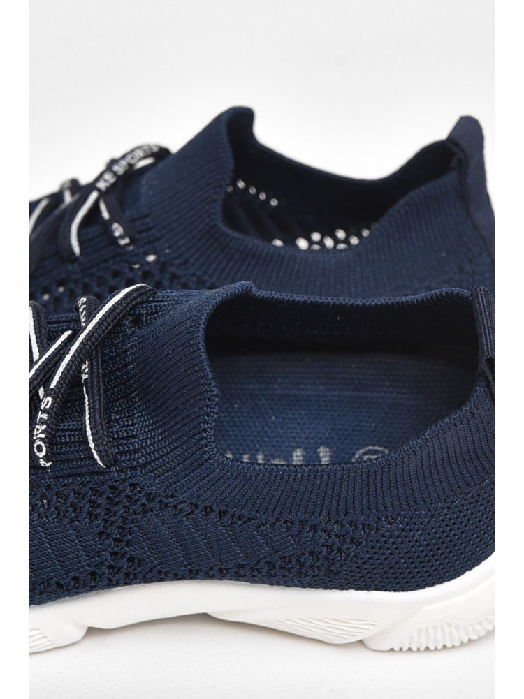 Кроссовки детские синего цвета на шнуровке 294С-7 211214C