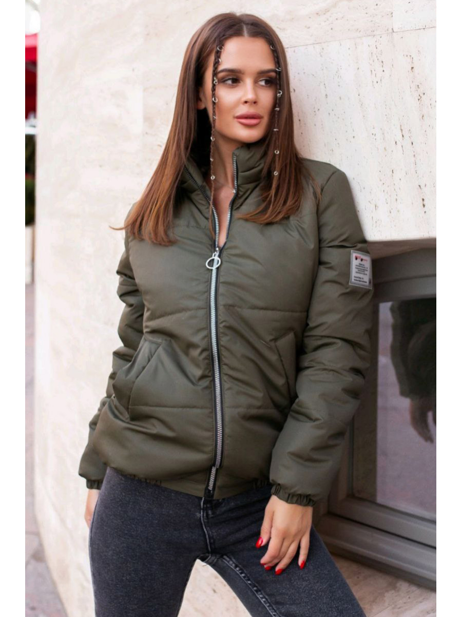 Куртка женская демисезонная зеленого цвета 207 211215C