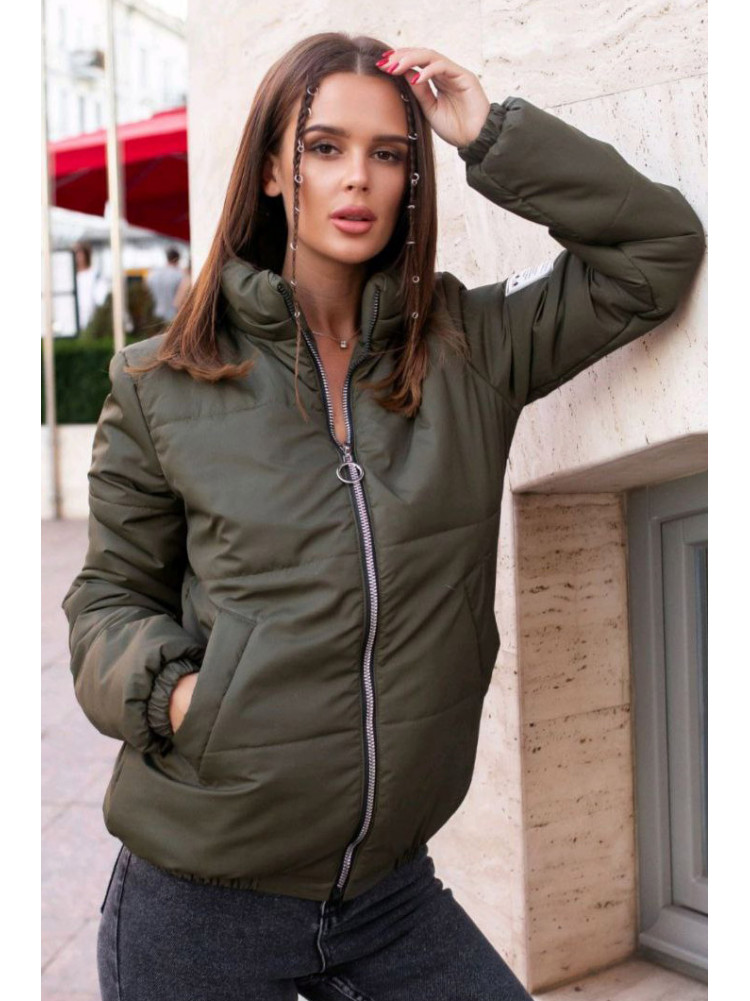 Куртка женская демисезонная зеленого цвета 207 211215C
