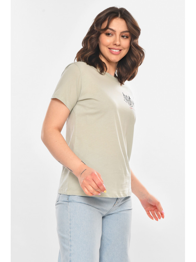 Футболка женская оливкового цвета 211216C