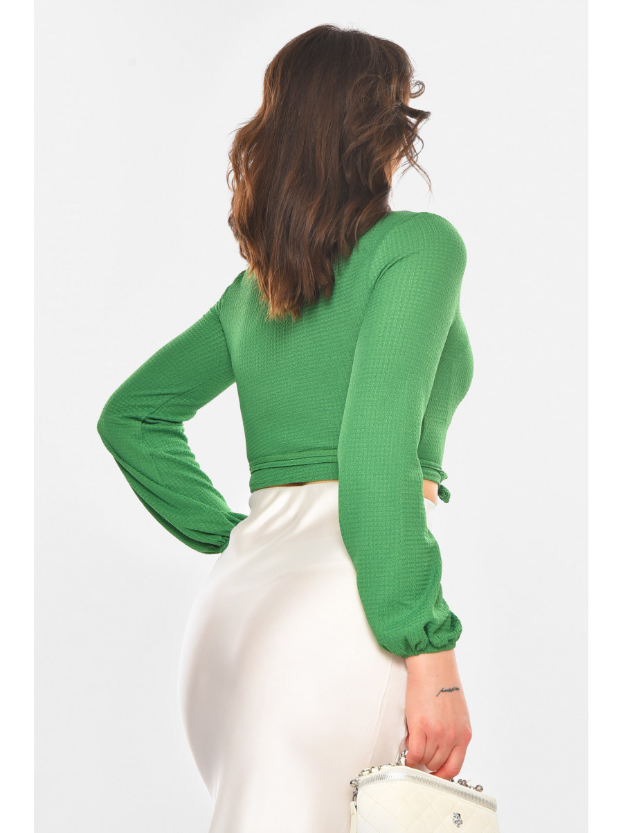 Топ женский однотонный зеленого цвета 5091 211217C