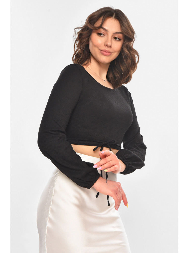 Топ женский однотонный черного цвета 5091 211219C