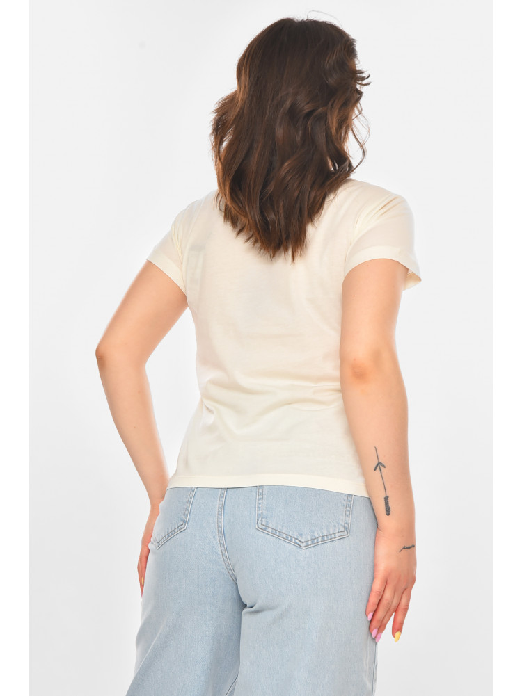Футболка женская молочного цвета 211220C