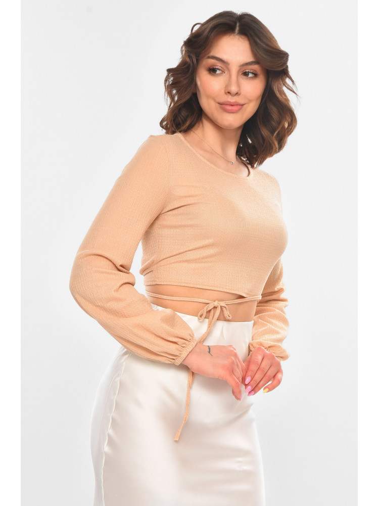 Топ женский однотонный бежевого цвета 5091 211222C