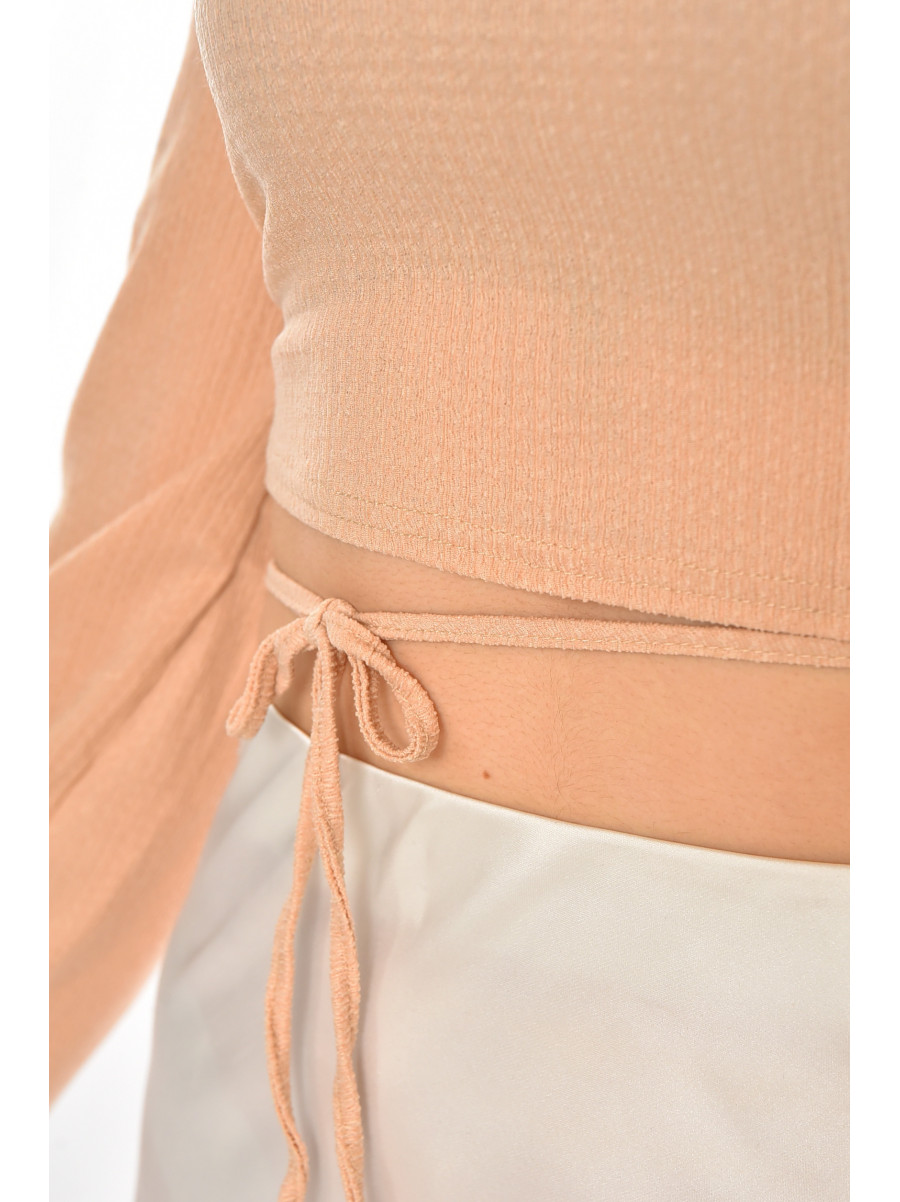 Топ женский однотонный бежевого цвета 5091 211222C
