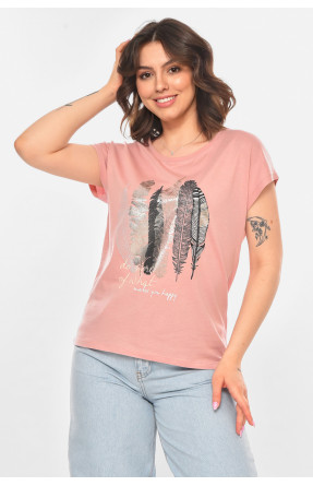 Футболка женская розового цвета 211224C