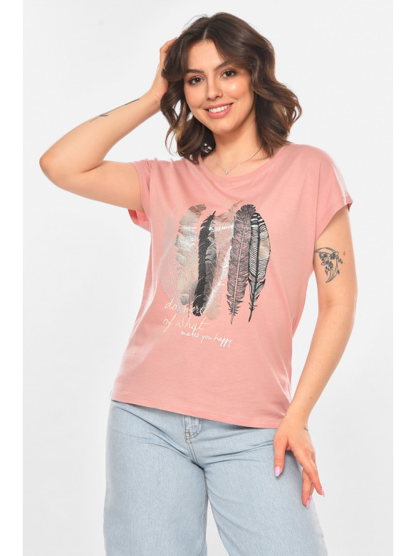 Футболка женская розового цвета 211224C