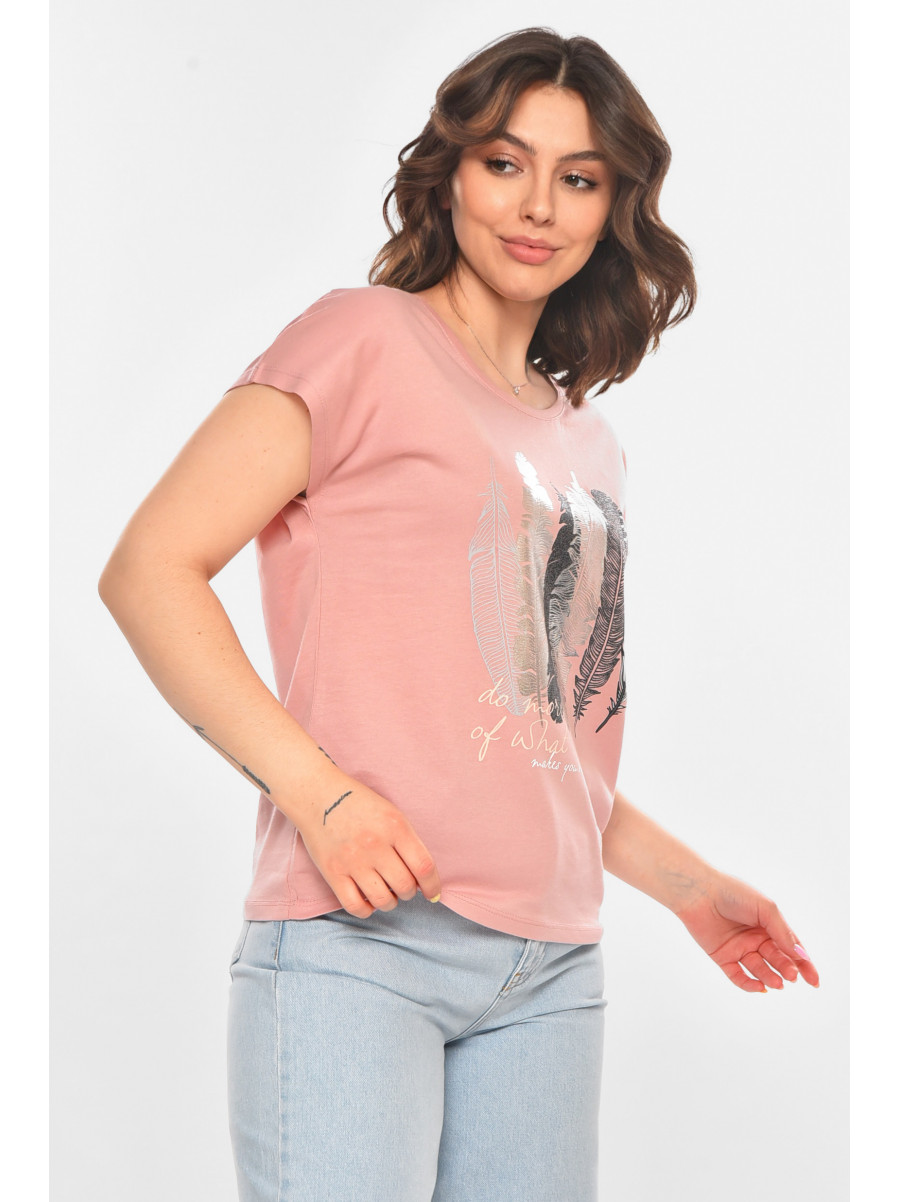 Футболка женская розового цвета 211224C
