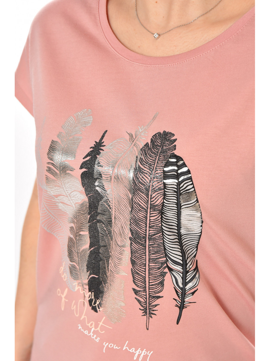 Футболка женская розового цвета 211224C