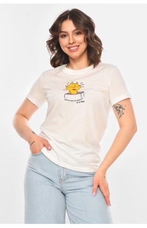 Футболка женская белого цвета 211225C