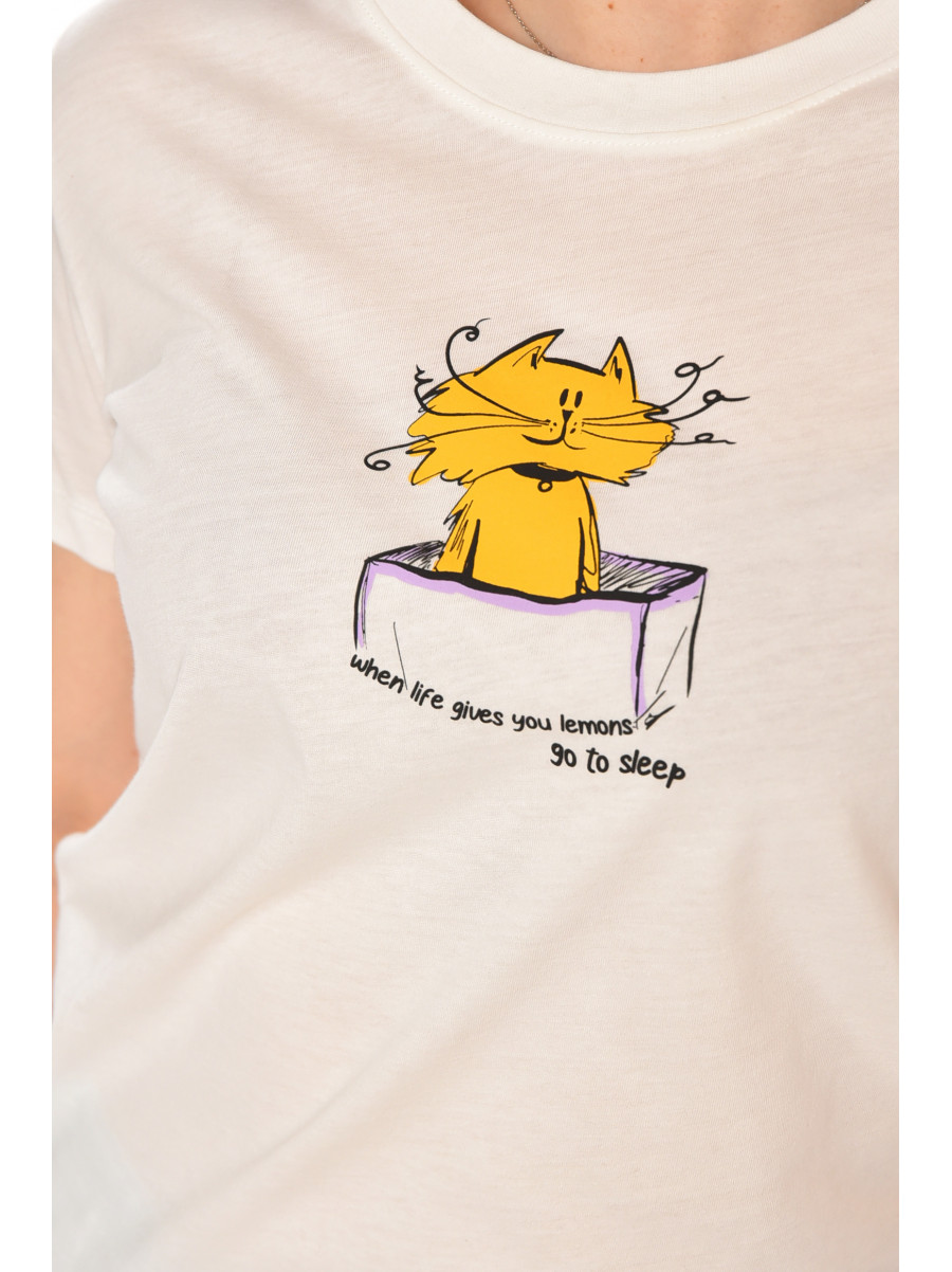 Футболка женская белого цвета 211225C