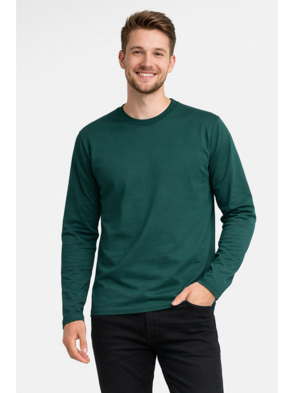Кофта мужская однотонная зеленого цвета GP105 211226C