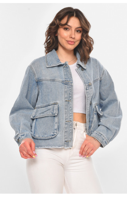 Джинсовка женская голубого цвета 211228C