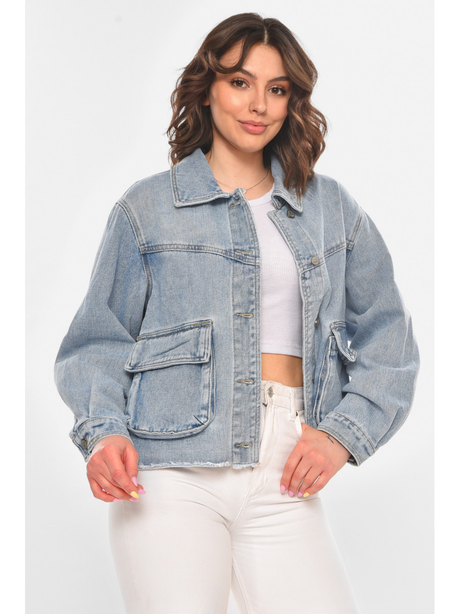 Джинсовка женская голубого цвета 211228C