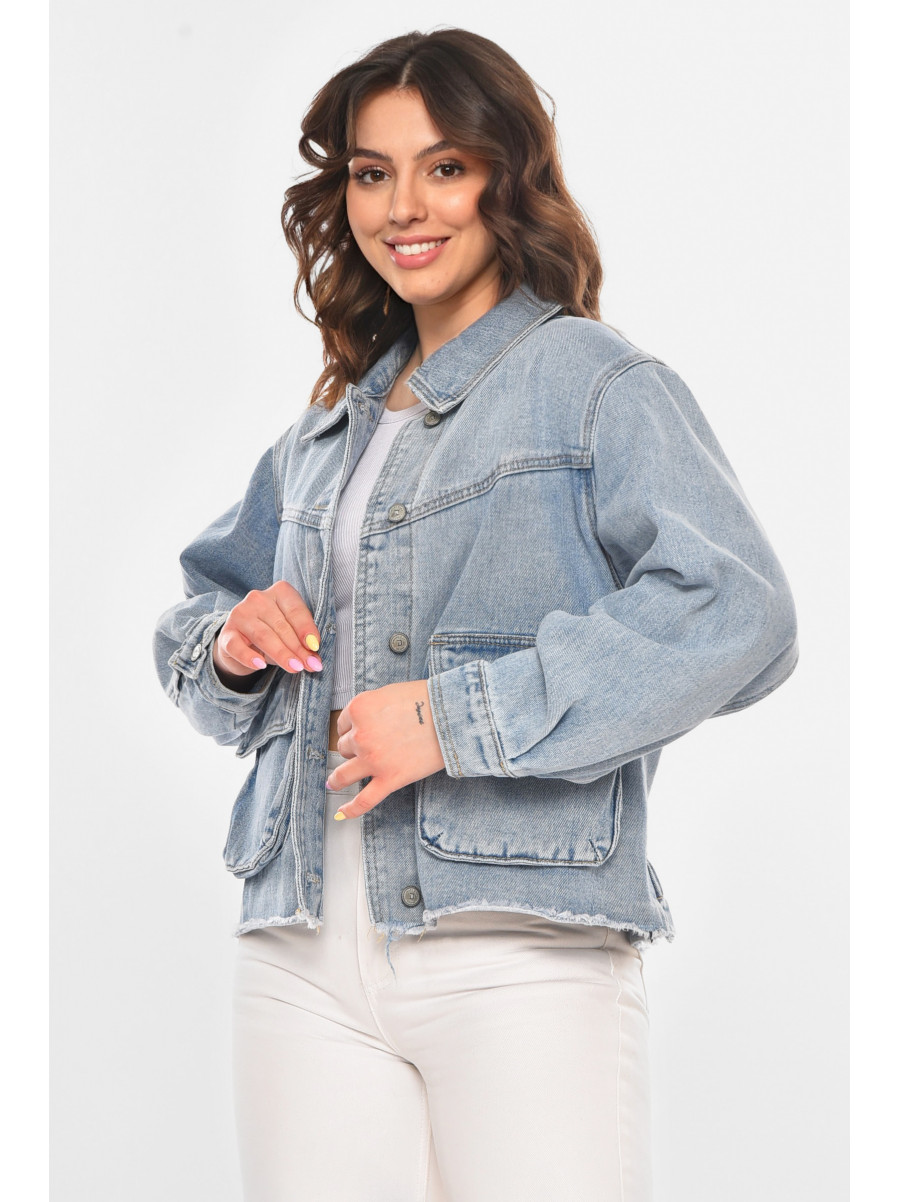 Джинсовка женская голубого цвета 211228C