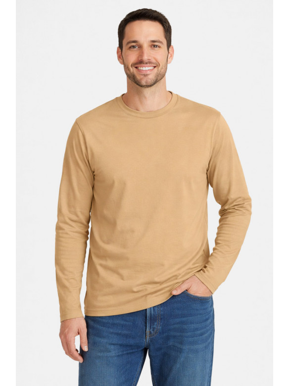 Кофта мужская однотонная бежевого цвета GP105 211229C