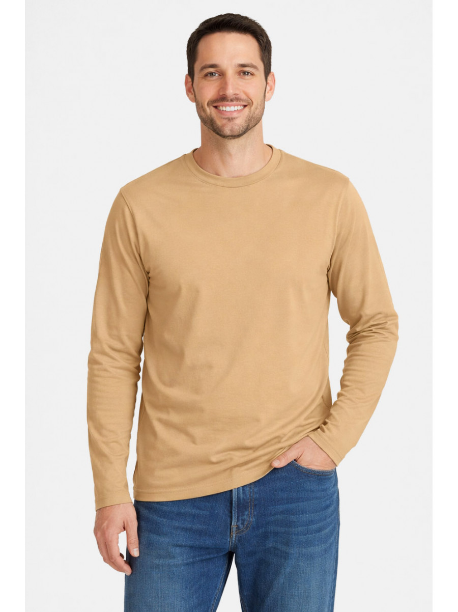 Кофта мужская однотонная бежевого цвета GP105 211229C