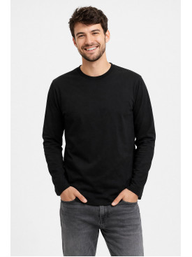 Кофта чоловіча напівбатальна однотонна чорного кольору GP105 211230C