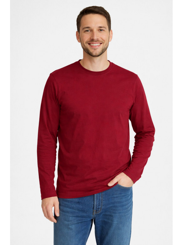 Кофта чоловіча напівбатальна однотонна бордового кольору GP105 211231C