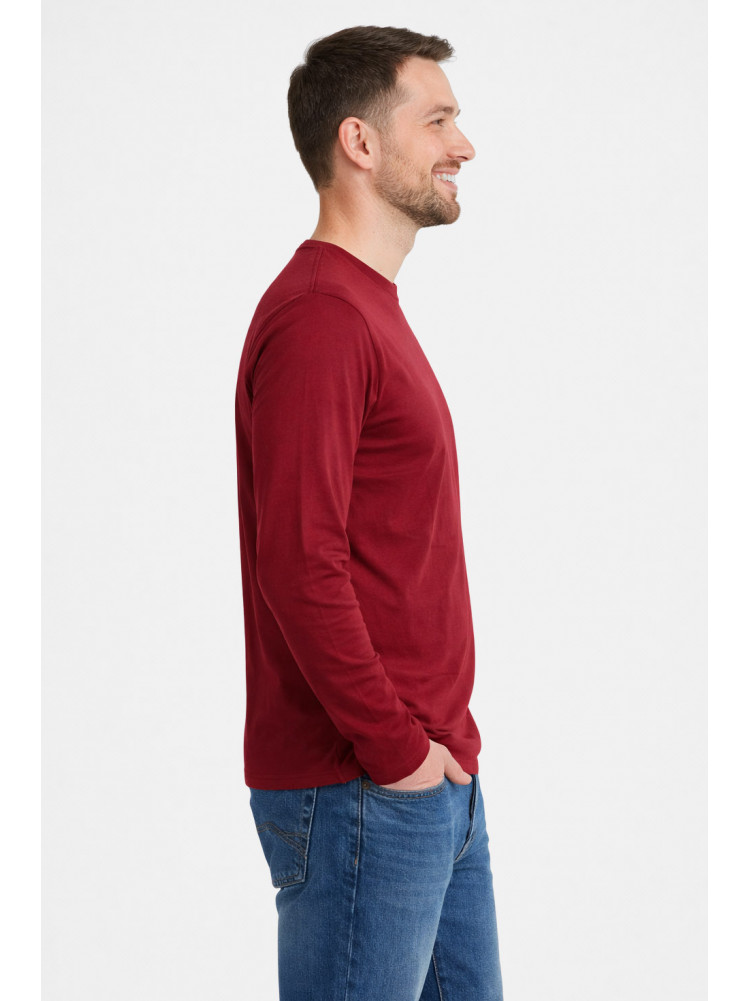 Кофта чоловіча напівбатальна однотонна бордового кольору GP105 211231C