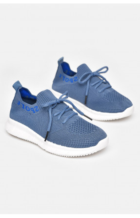 Кроссовки детские синего цвета текстиль на шнуровке 5091 211233C Кроссовки детские синего цвета текстиль на шнуровке 5091 211233C