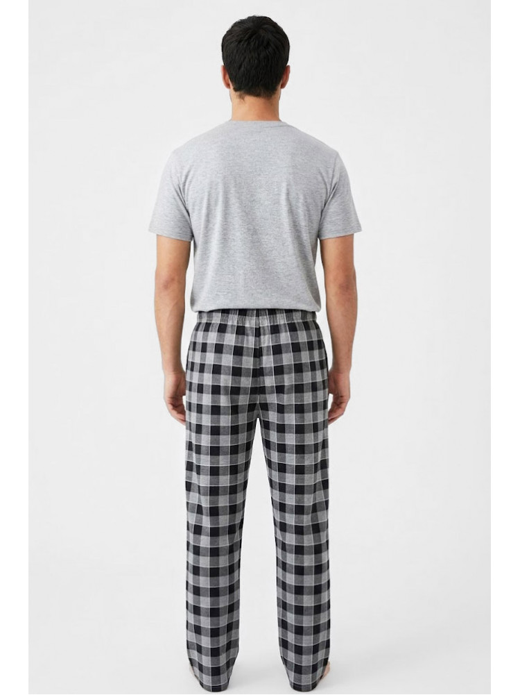 Пижама мужская полубатальная серого цвета с принтом 70334 211234C