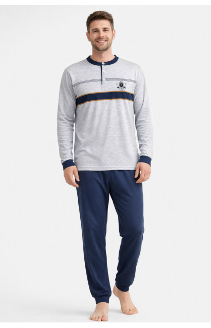 Пижама мужская серого цвета с принтом 70438 211236C