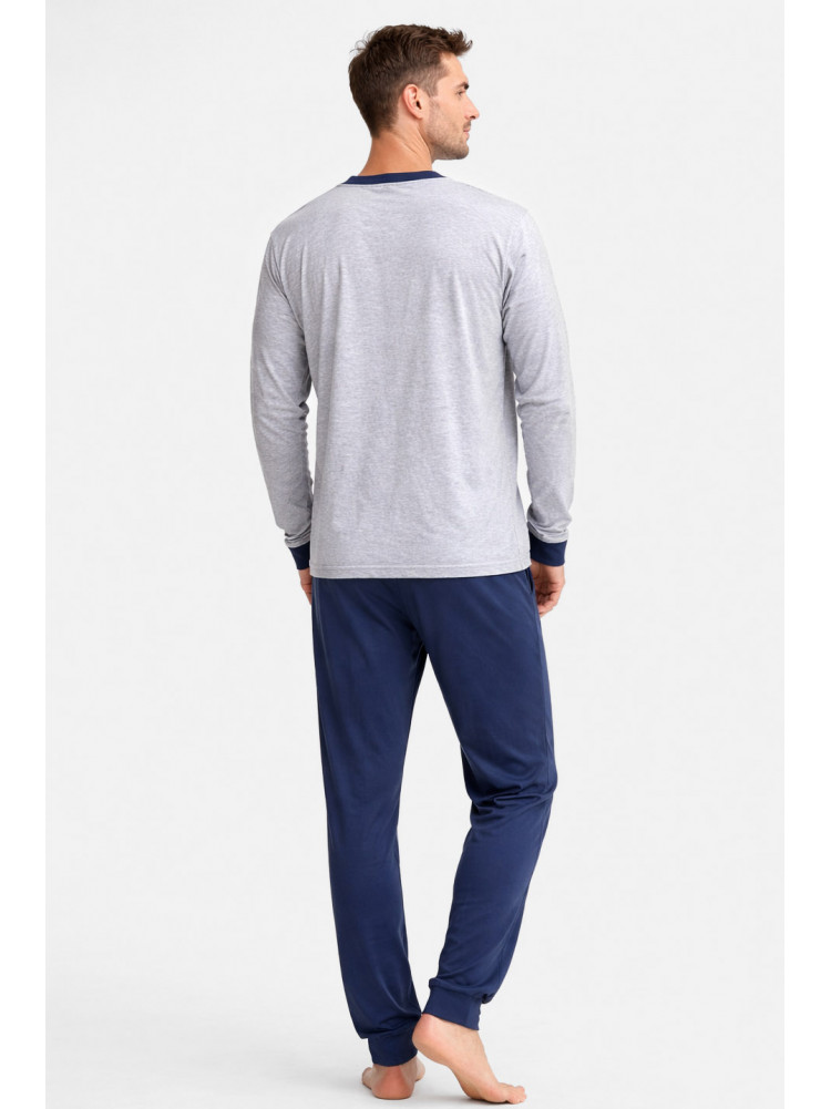 Пижама мужская серого цвета с принтом 70438 211236C