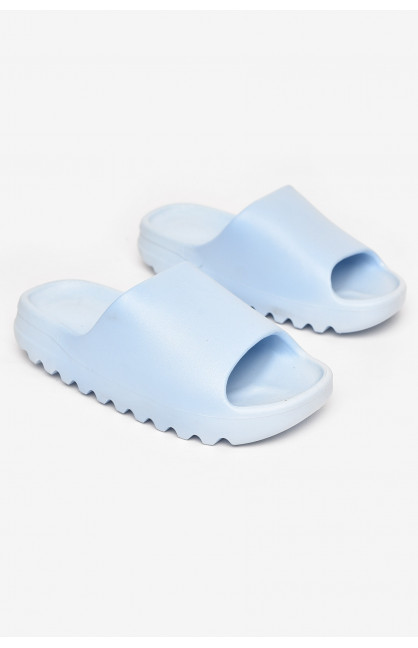 Шлепанцы резиновые женские голубого цвета 9017-6 211239C Шлепанцы резиновые женские голубого цвета 9017-6 211239C