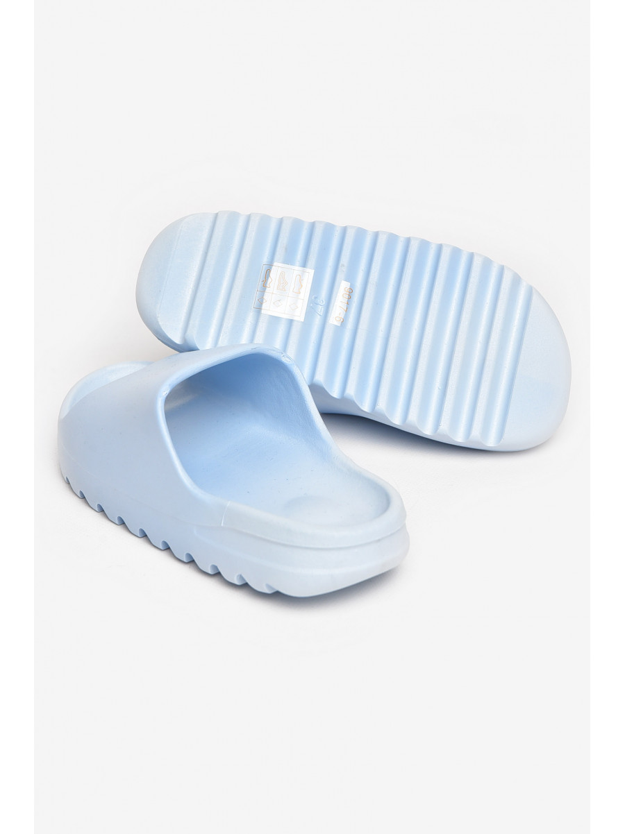 Шлепанцы резиновые женские голубого цвета 9017-6 211239C