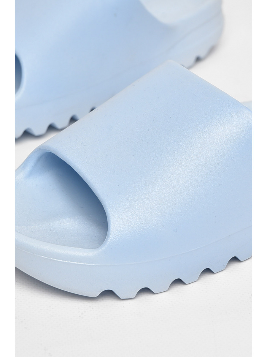 Шлепанцы резиновые женские голубого цвета 9017-6 211239C