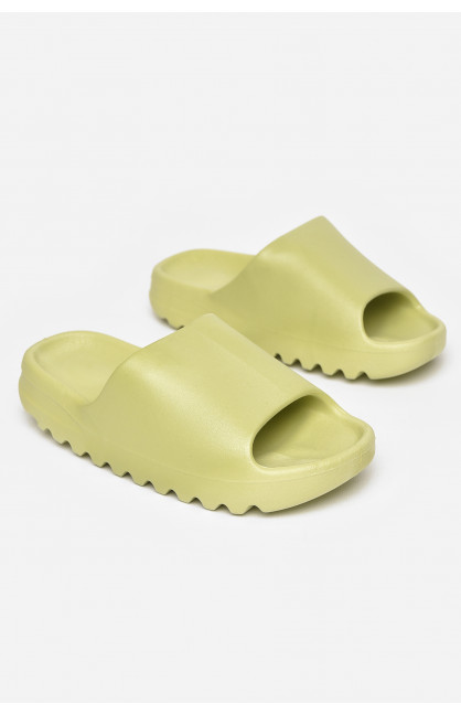 Шлепанцы резиновые женские оливкового цвета 9017-7 211241C