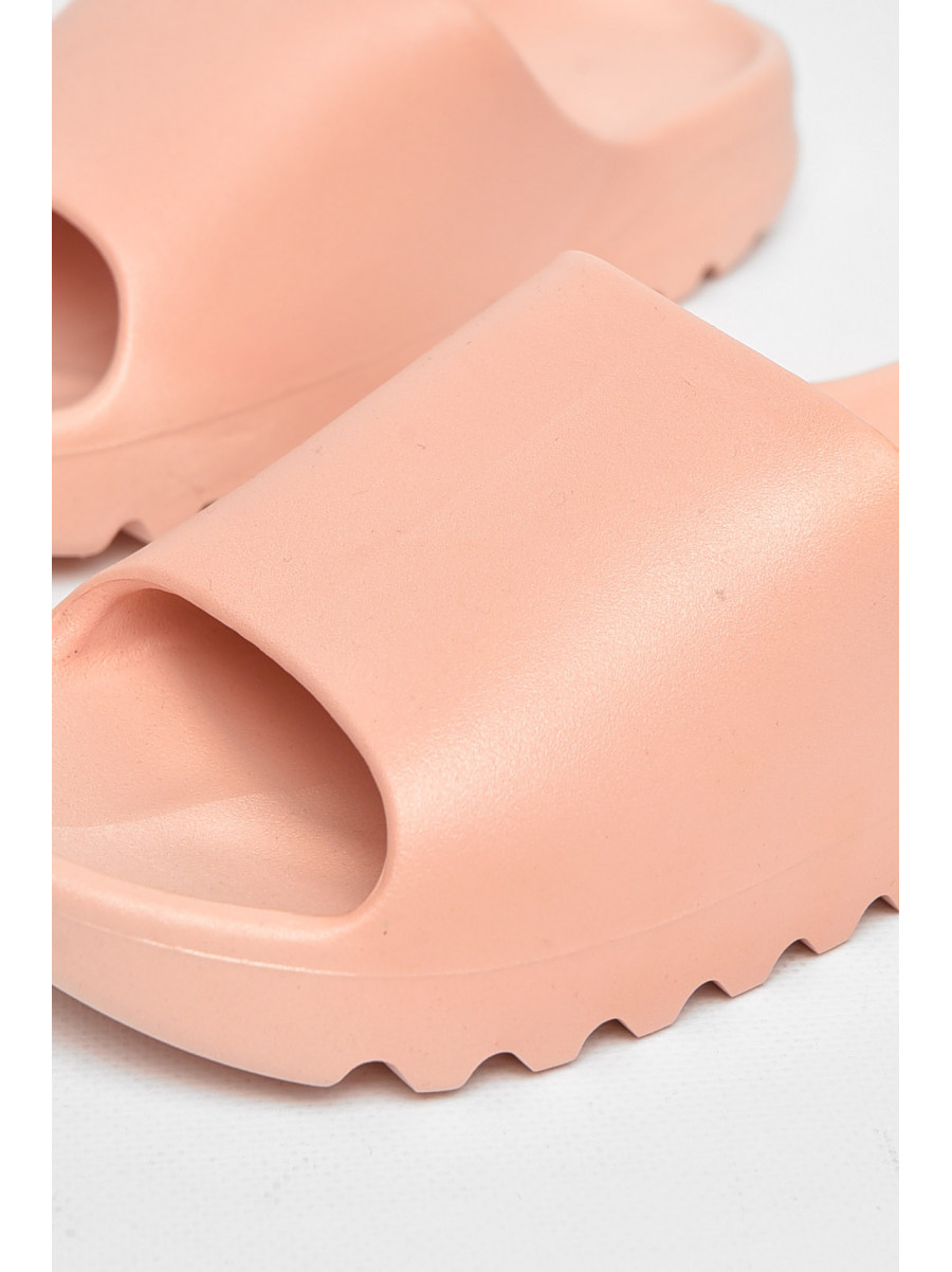 Шлепанцы резиновые женские пудрового цвета 9017-5 211242C