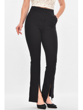 Штани жіночі однотонні чорного кольору 0122 211245C