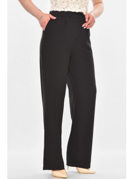 Штани жіночі однотонні чорного кольору 211247C