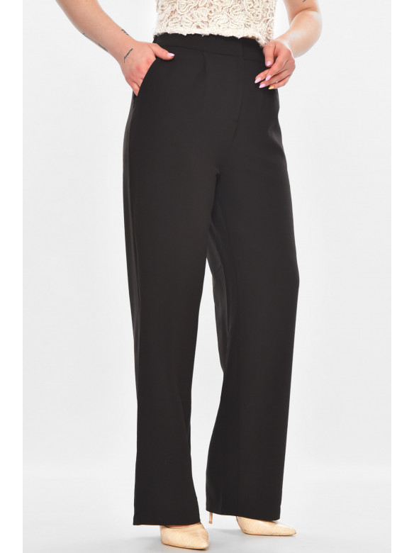 Брюки женские однотонные черного цвета 211247C