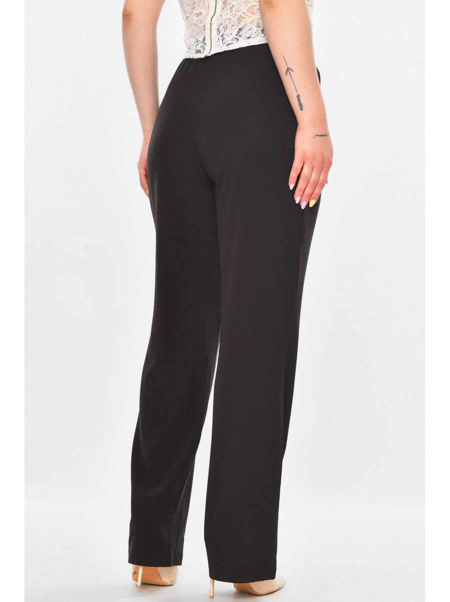 Брюки женские однотонные черного цвета 211247C