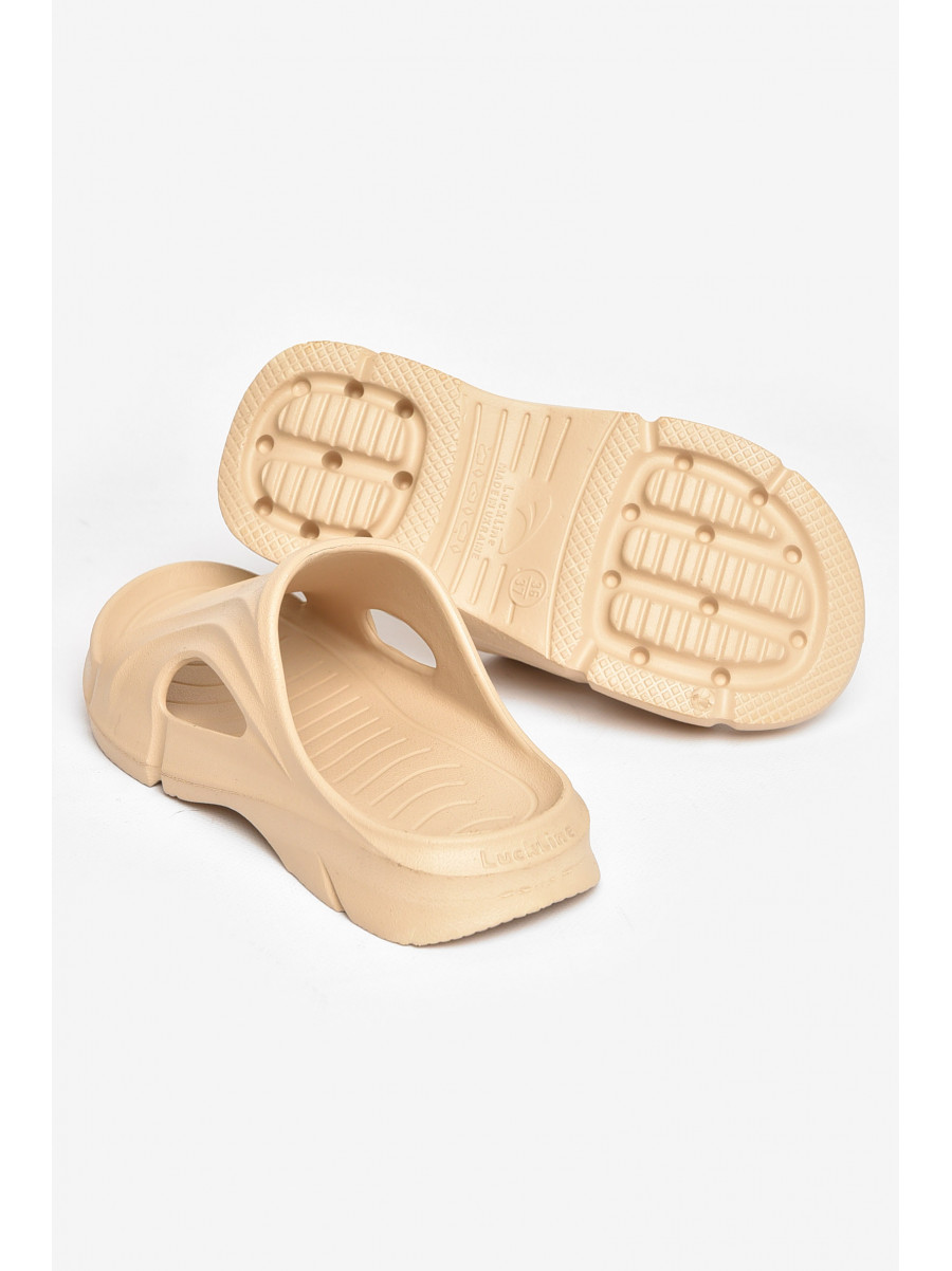 Шлепанцы пена женские бежевого цвета 5075-2 211256C
