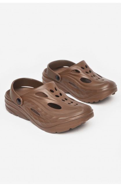 Кроксы женские шоколадного цвета 24710-2 211260C