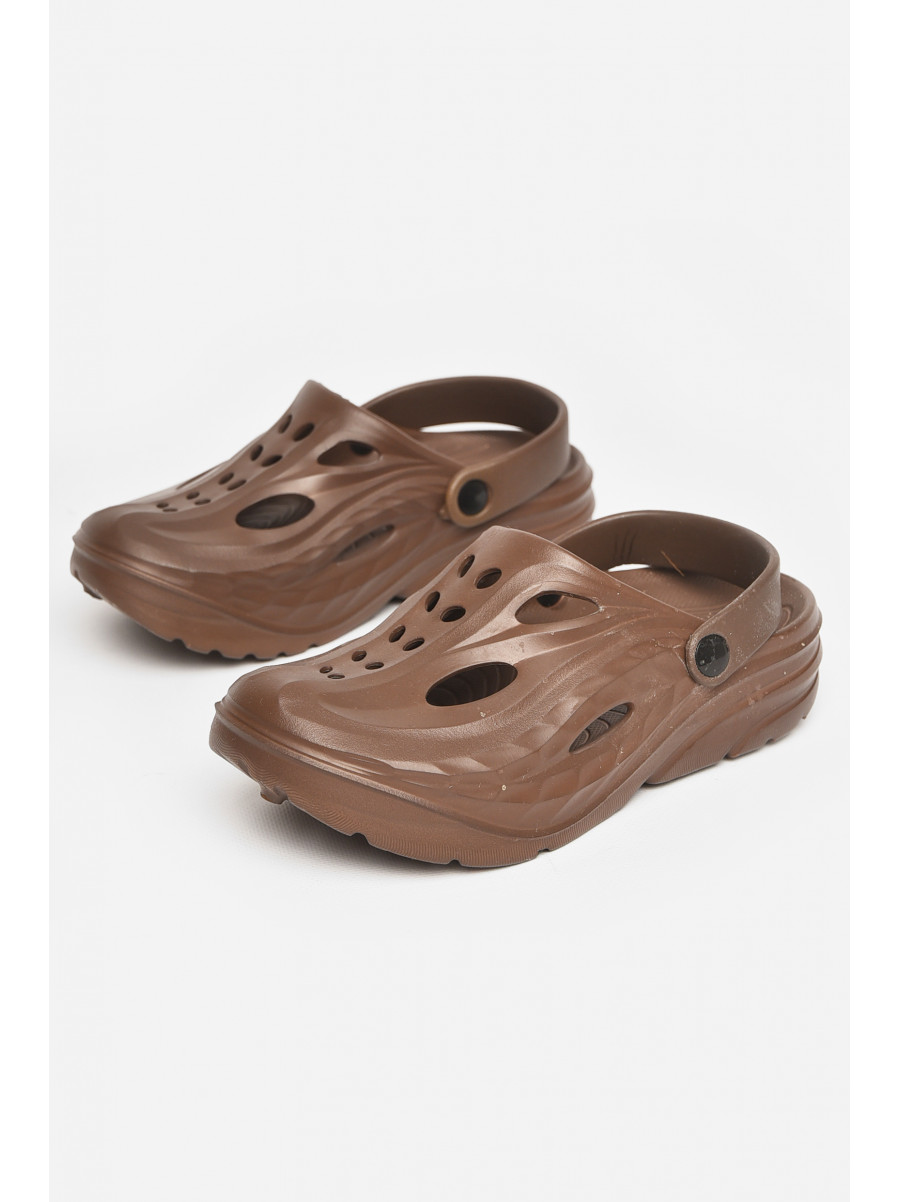 Кроксы женские шоколадного цвета 24710-2 211260C