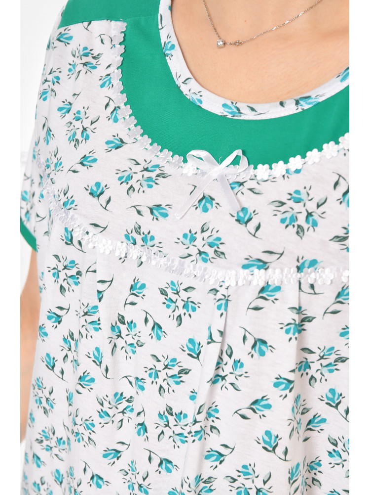 Ночная рубашка женская полубатальная белого цвета с принтом 1017 211263C